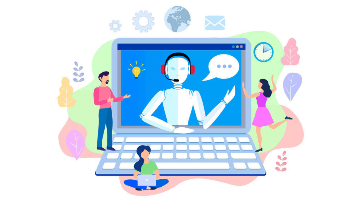 AI chatbot vector image