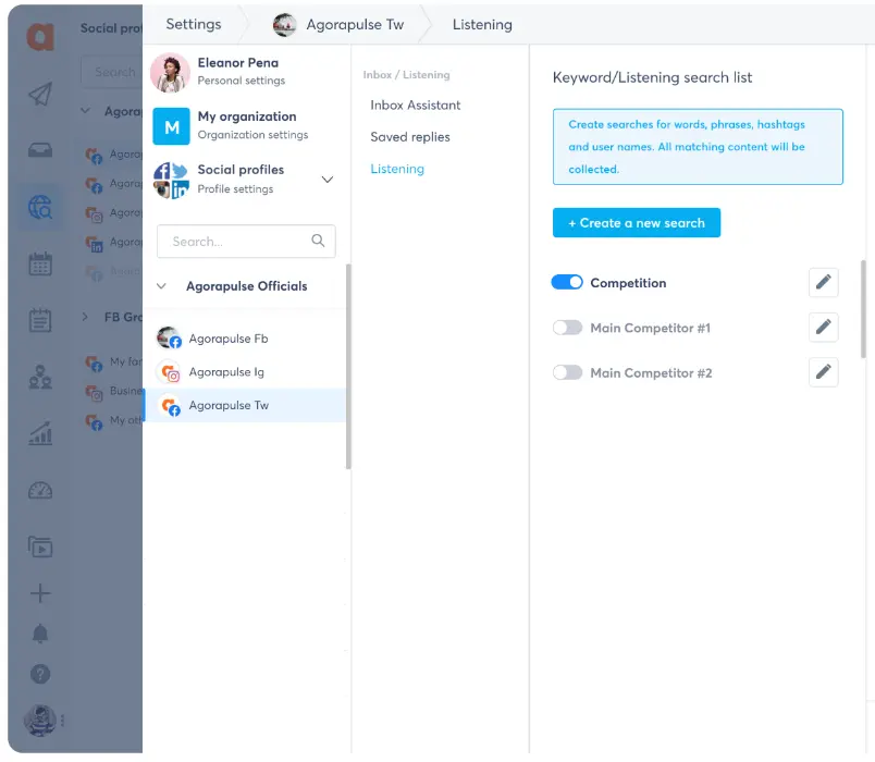 Agorapulse screenshot