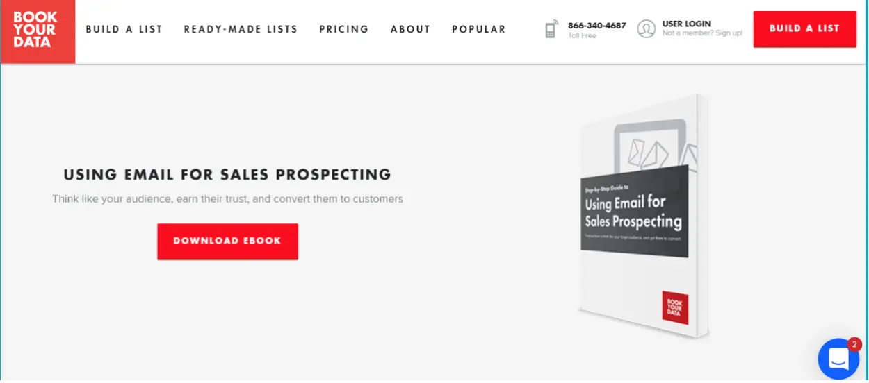 Book Your Data landing page