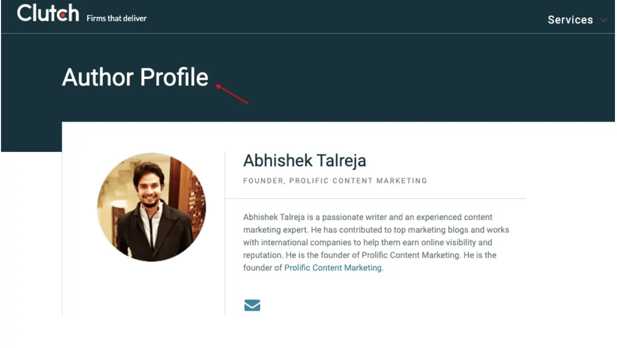 Clutch author profile