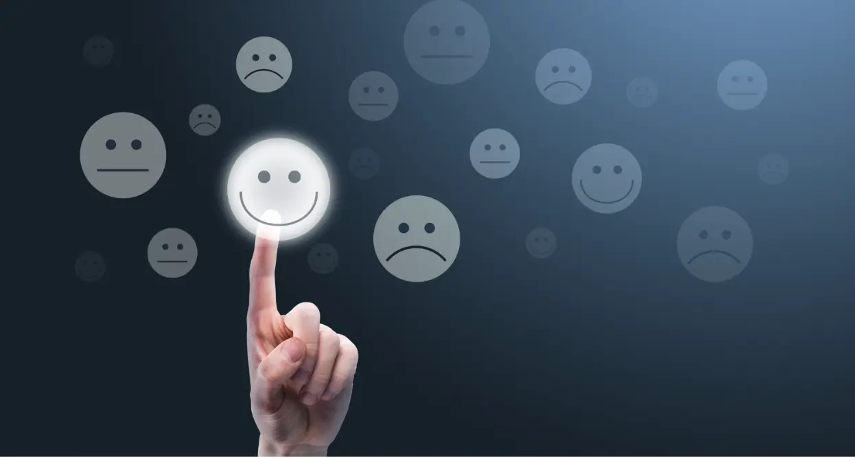 Collage of customer experience concept