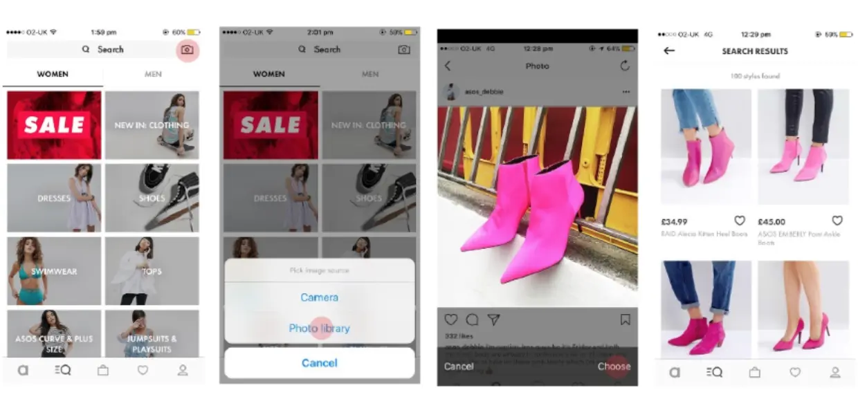 Ecommerce sites on mobile device