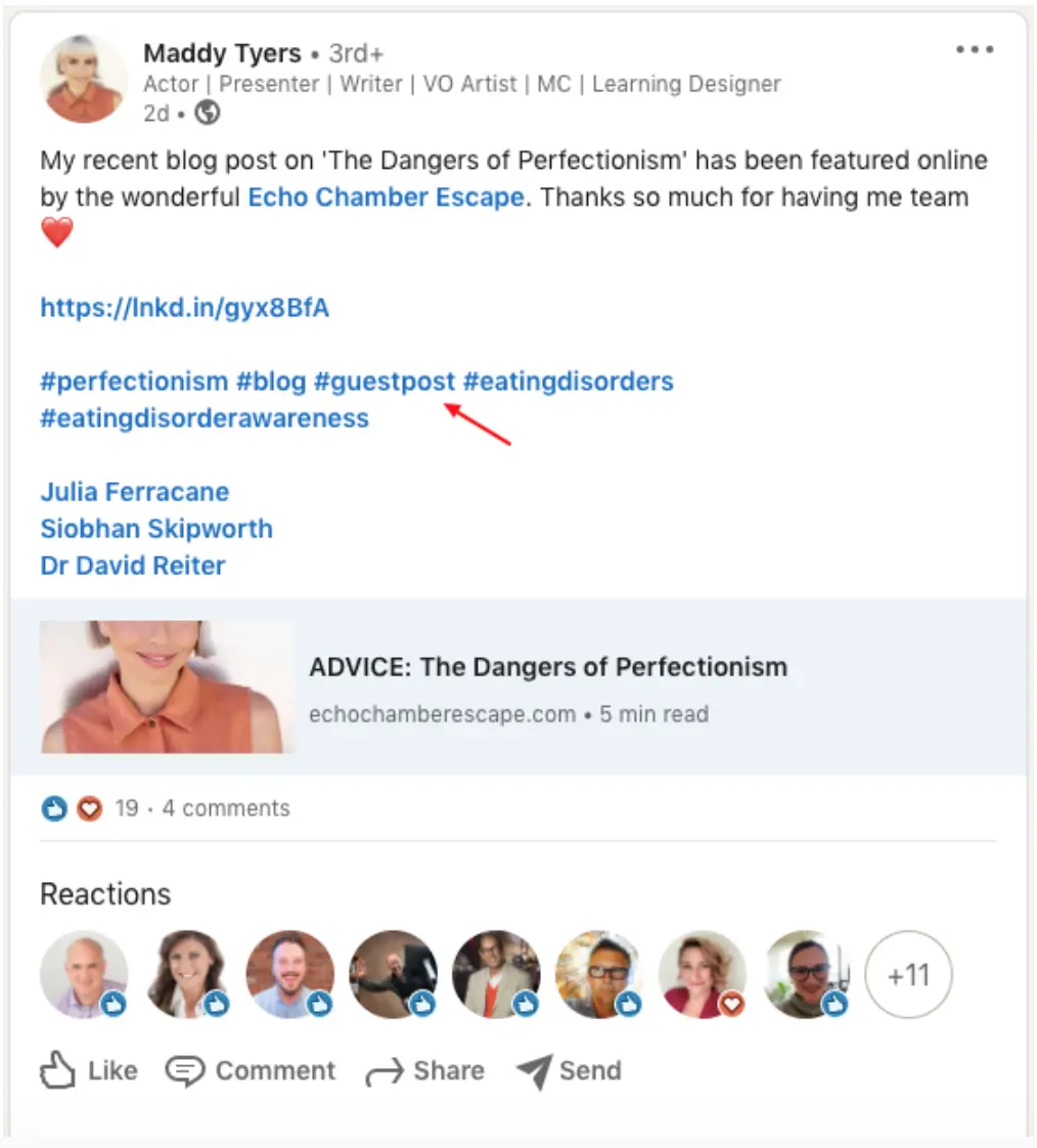 Facebook blog repost