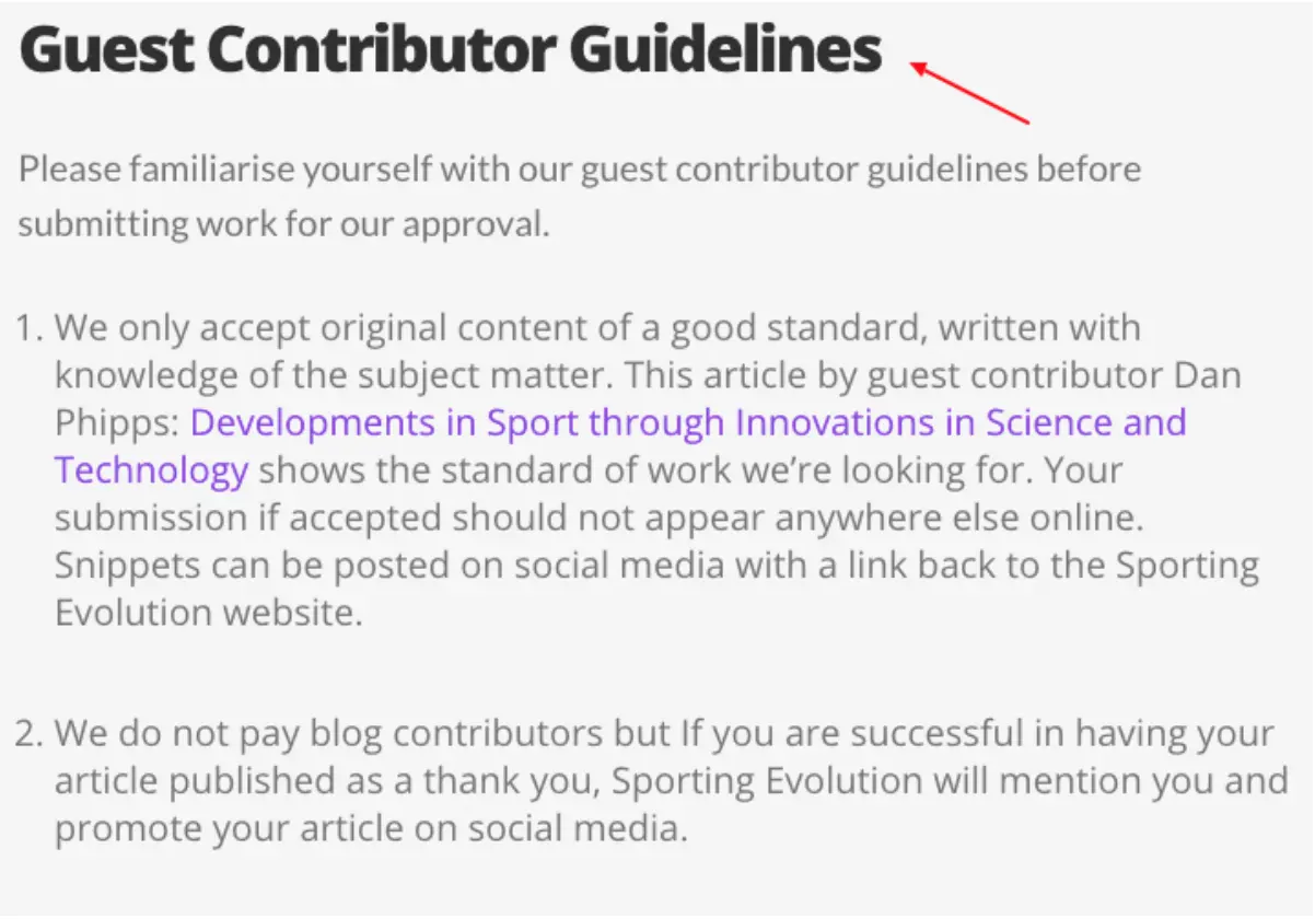 Guest contributor guidellines