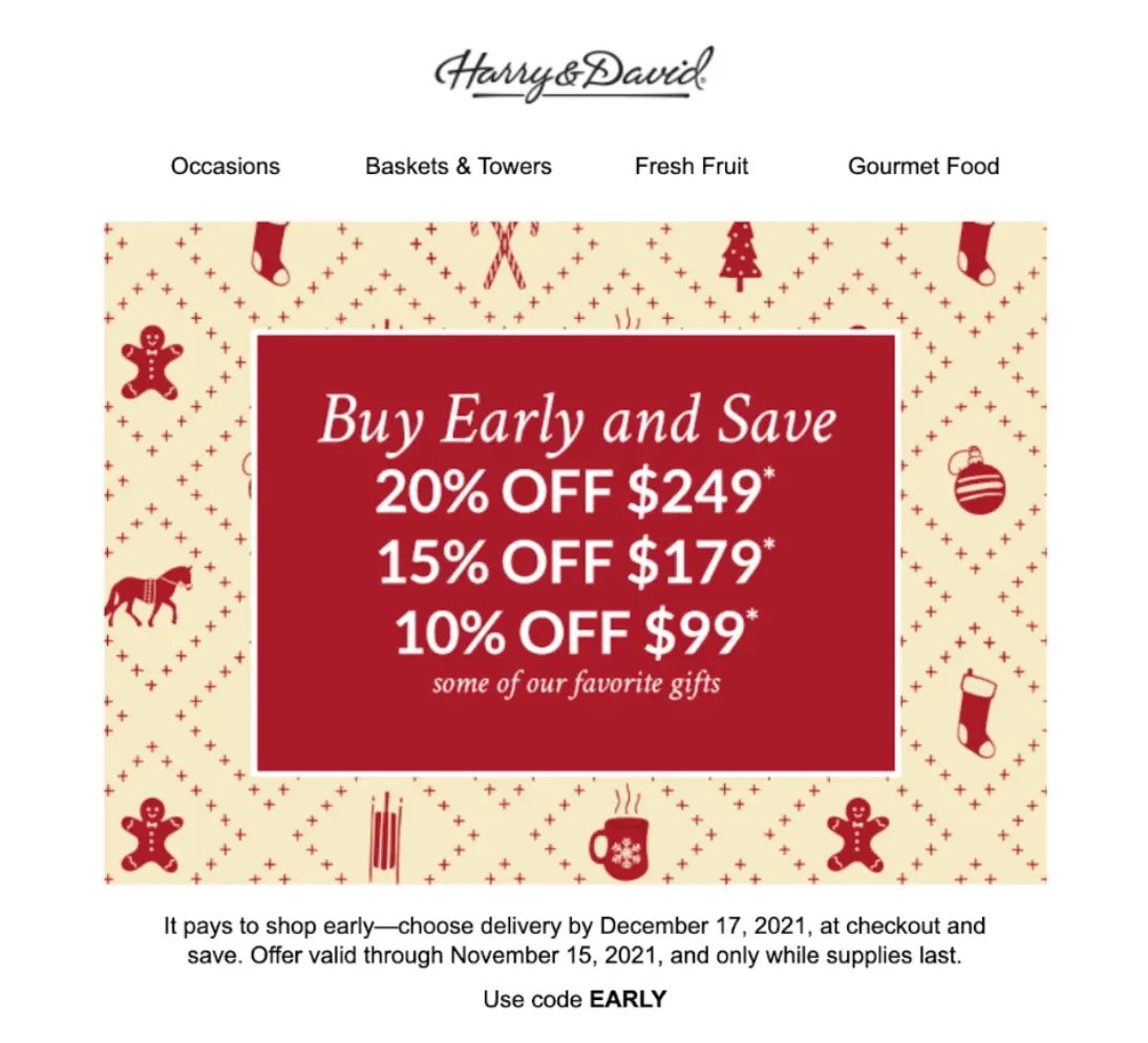 Harry David discount coupon