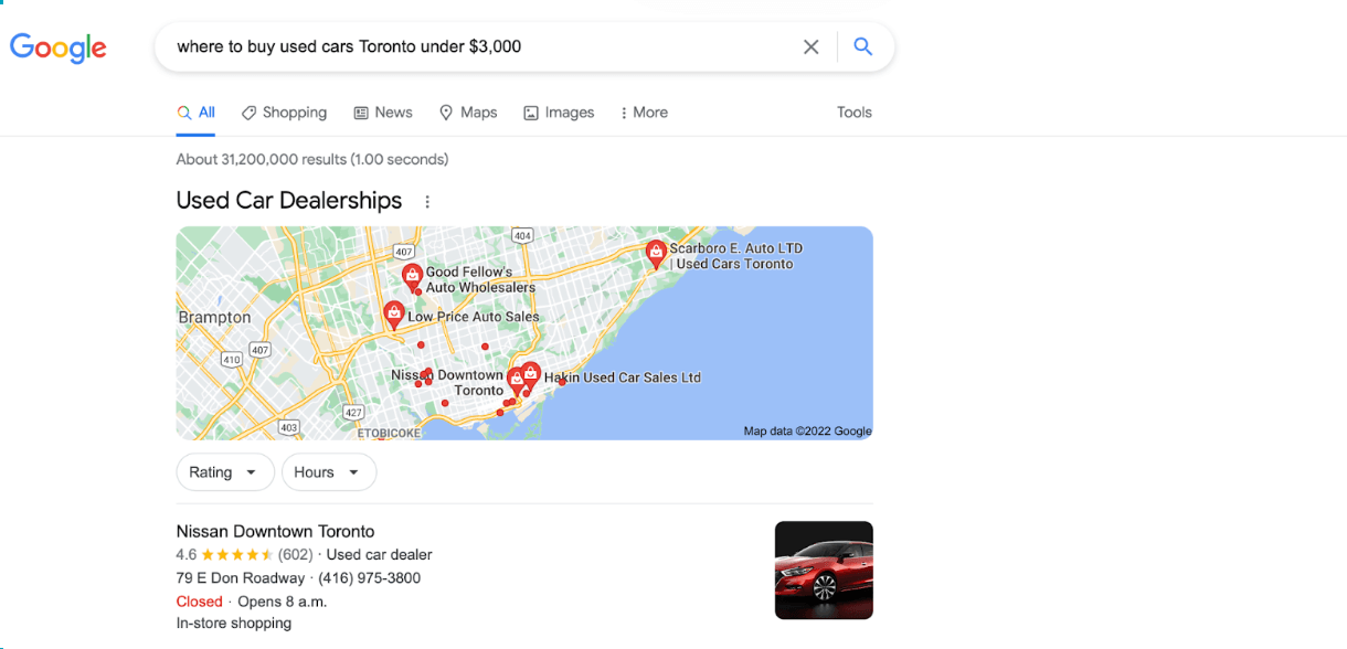 Longtail keyword google search
