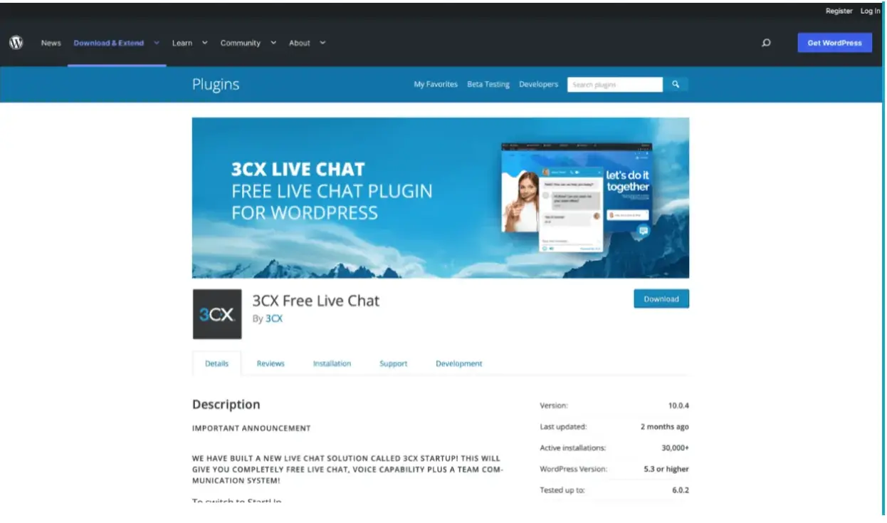 Live chat example