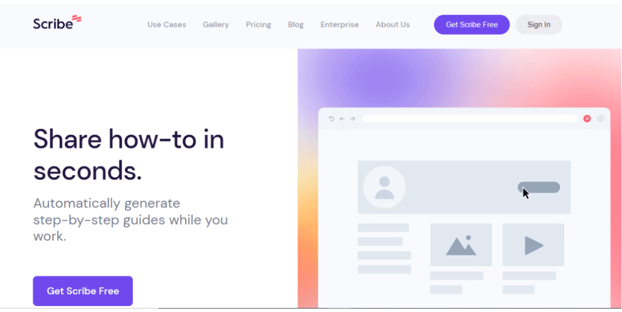Scribe homepage screenshot-1