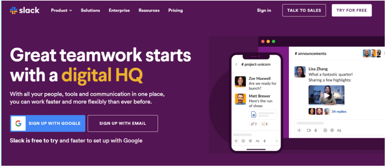 Slack homepage screenshot-1