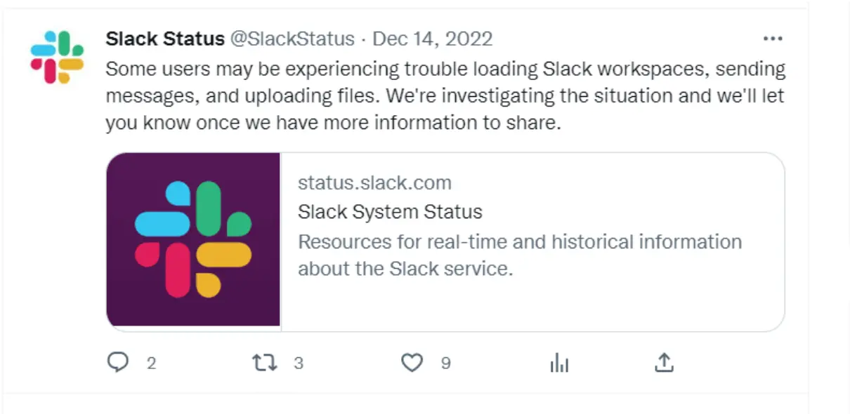 Slack status