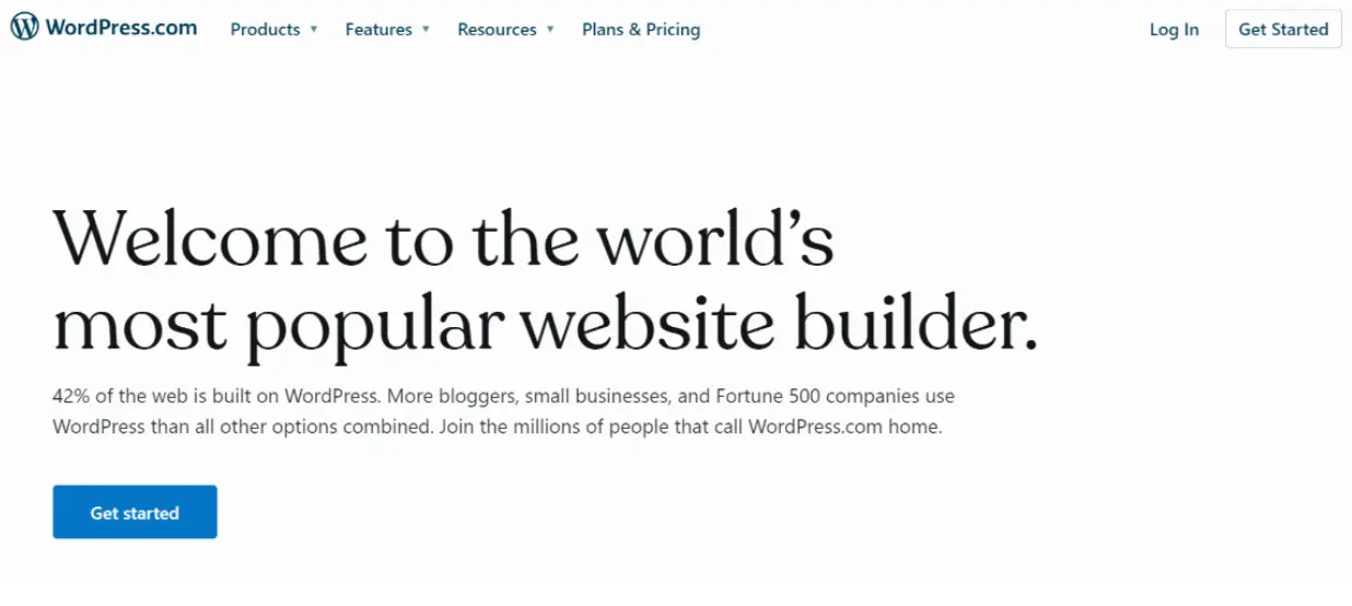 WordPress landing page