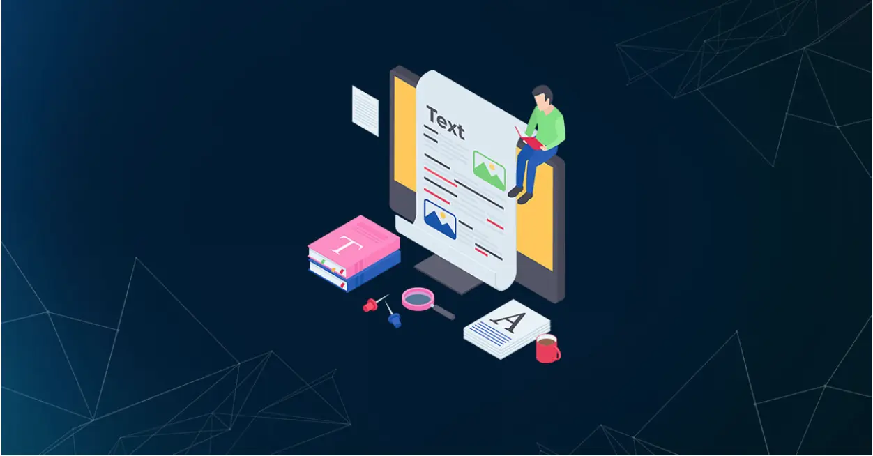 Writing a blog post illustration