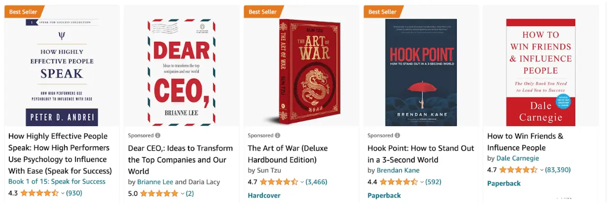 amazon books page