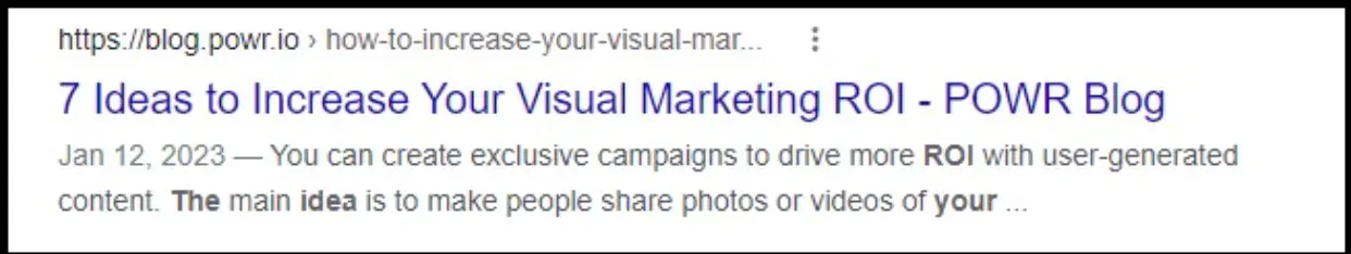 Meta description example