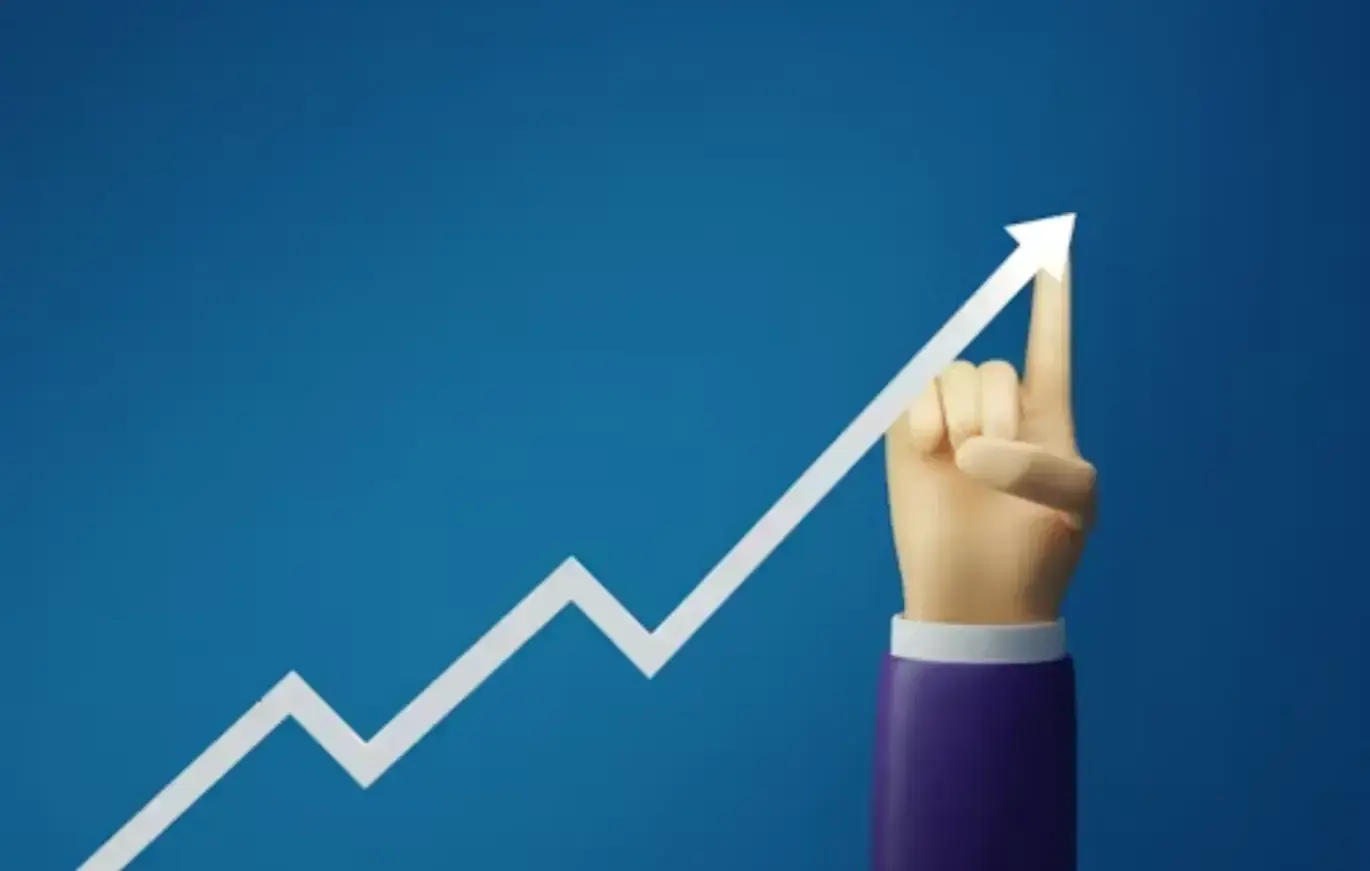 businessman-hand-pointing-to-a-shine-bright-arrow-graph-pointing-up-growth-and-success-goals-for-better-business-direction-in-the-future-3d-render-illustration