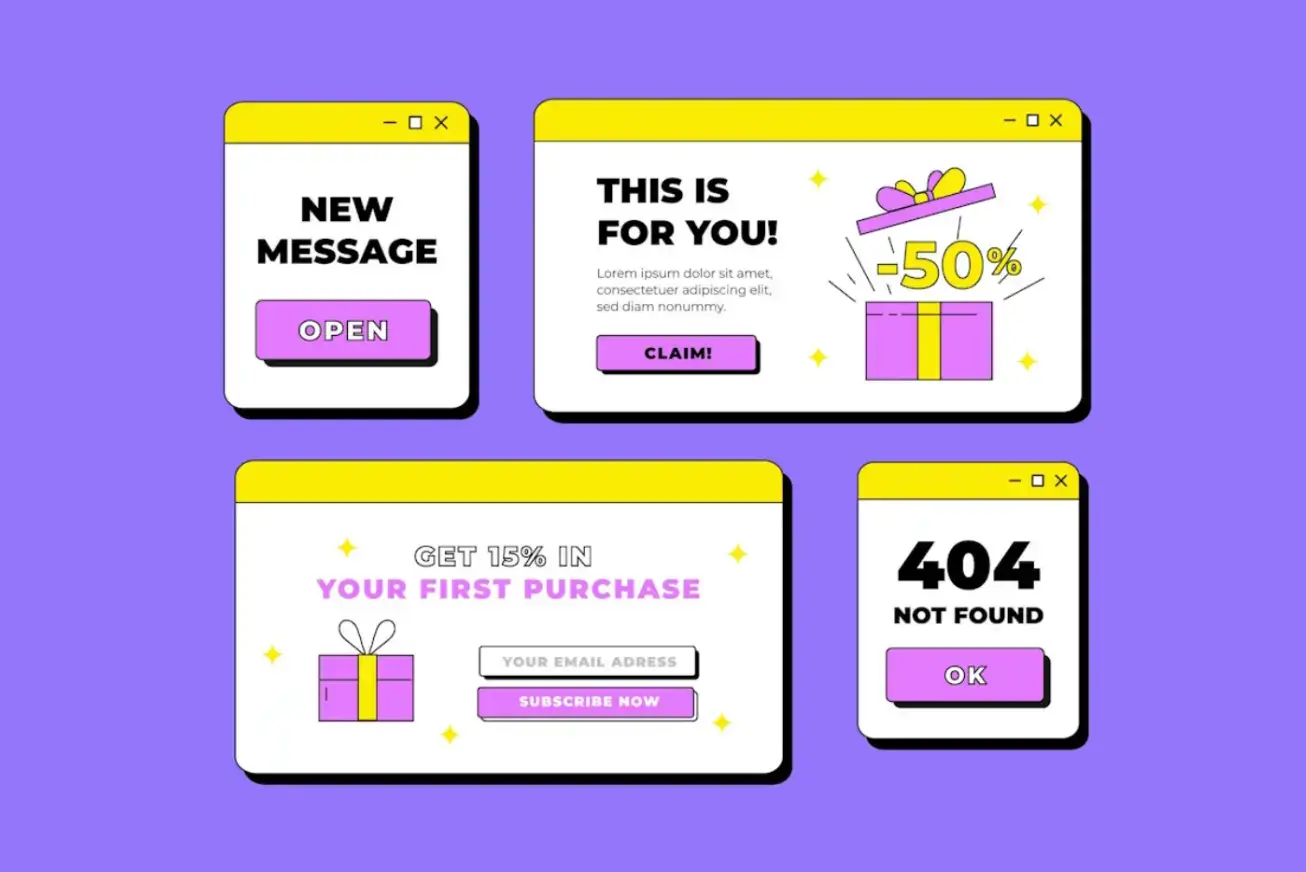 collection-flat-design-pop-ups