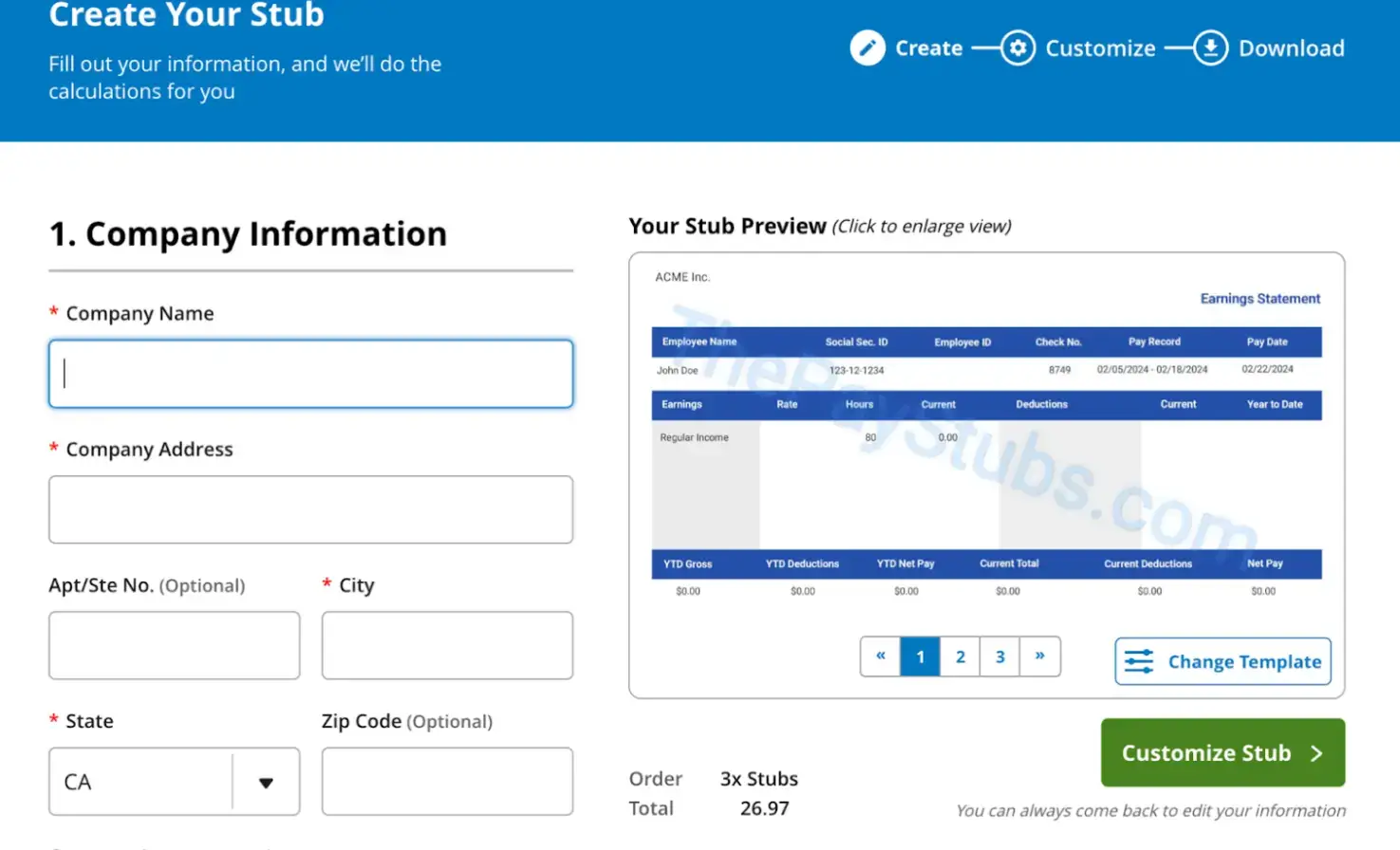 create-your-stub-form