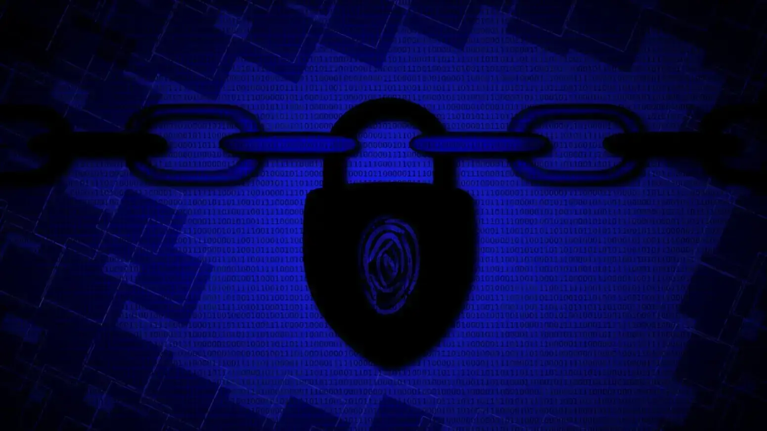 digital-shield-with-fingerprint-over-binary-code-background-and-chain-links