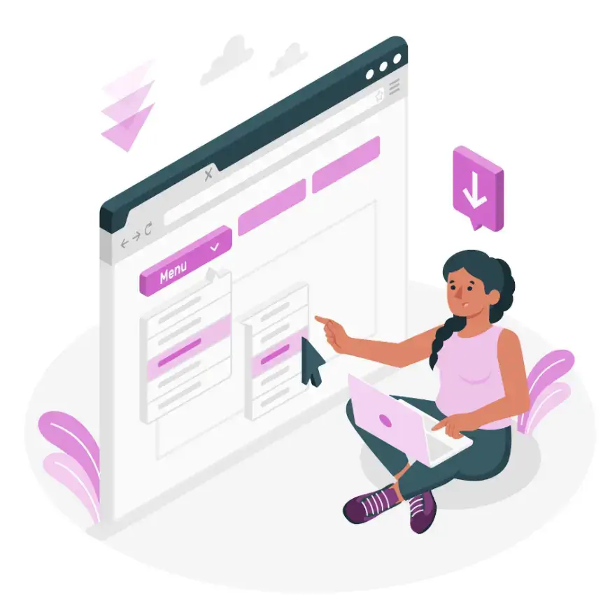 dropdown-menu-concept-illustration