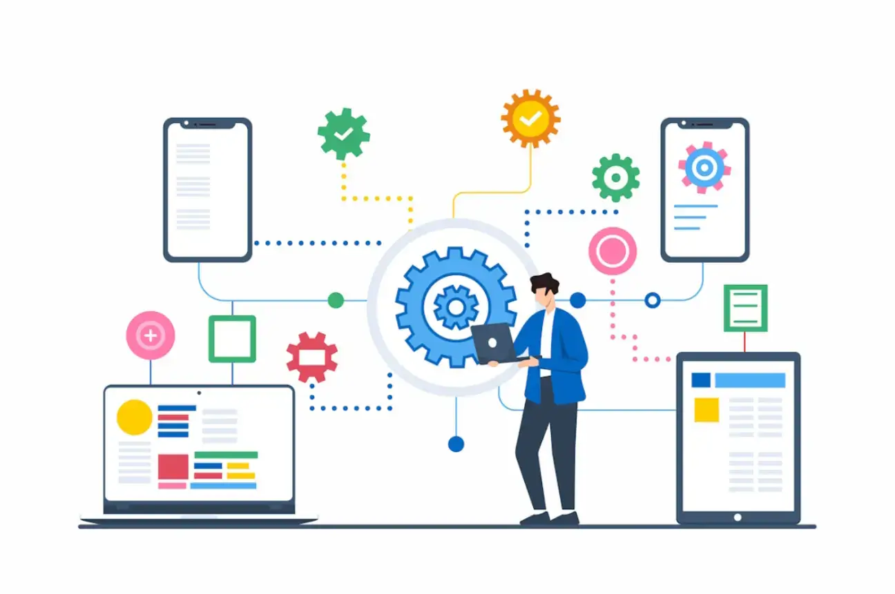 flat-illustration-developer-integrating-apis-seamless-crossplatform-data-synchronization