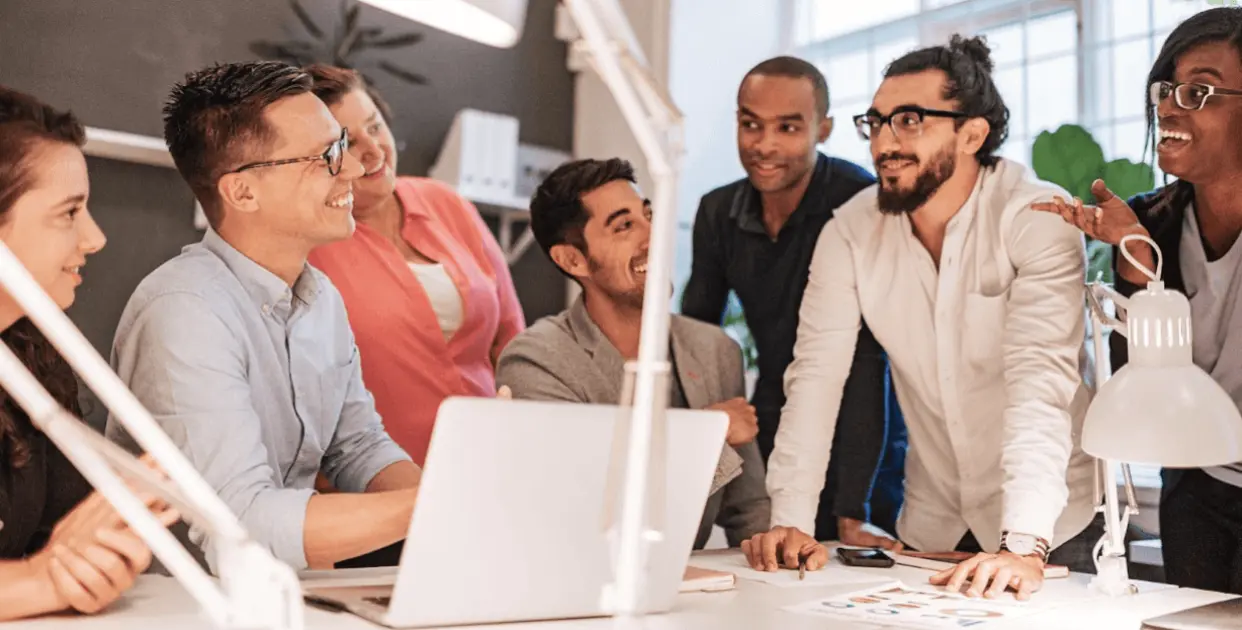 group of people working together