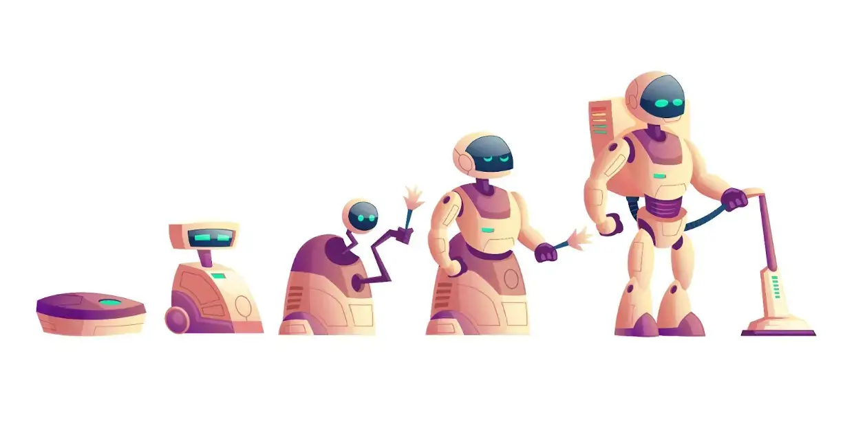 illlustration-using-robots-to-show-ai-evolution