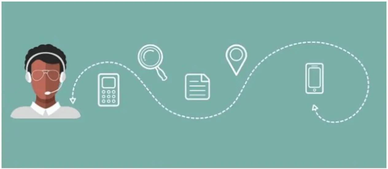 illustration of a call center representative-1