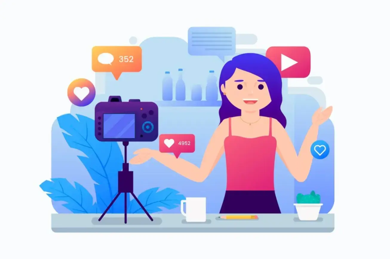 influencer-recording-new-video-concept