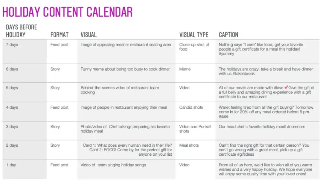 instagram-holiday-content-calendar-example