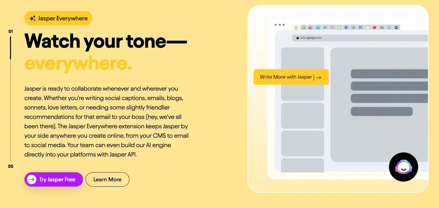 jasper-ai-hompeage-screenshot