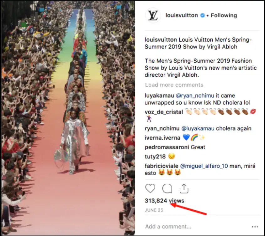 louis-vuitton-instagram-page-screenshot