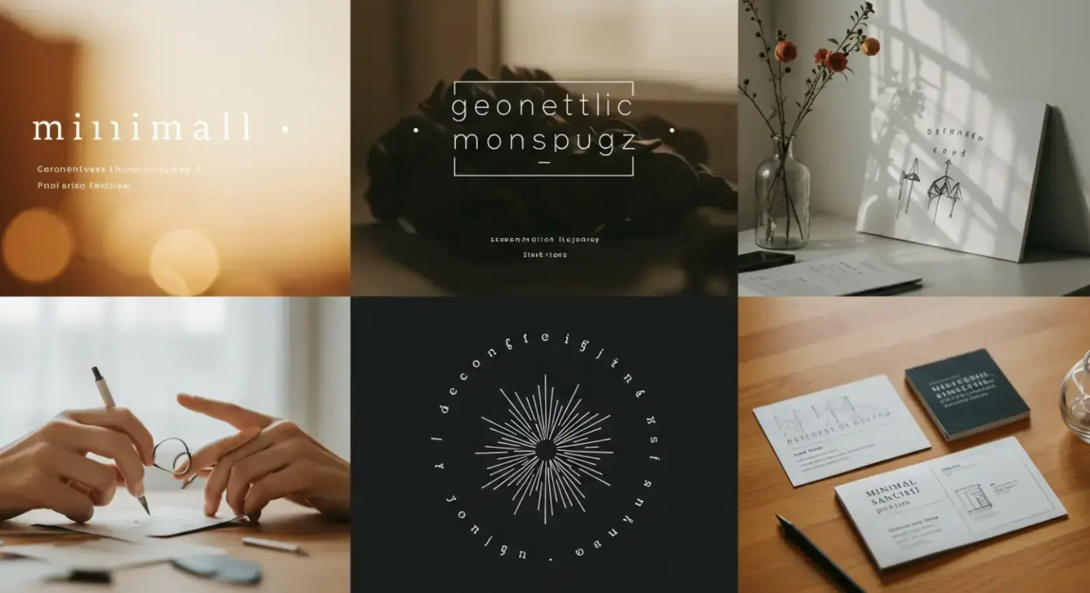 Minimalist and geometric fonts