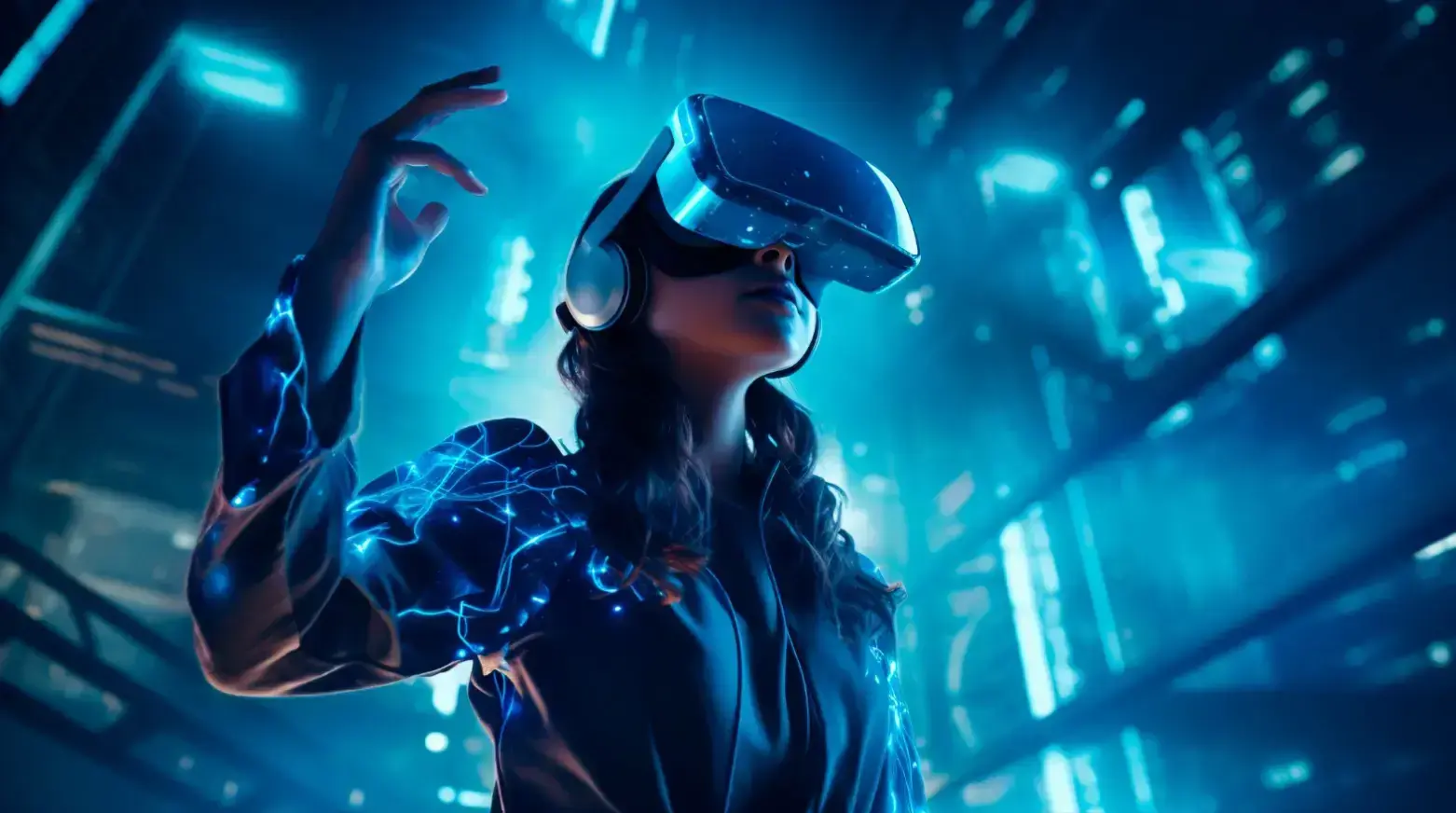 person-wearing-high-tech-vr-glasses-while-surrounded-by-bright-blue-neon-colors
