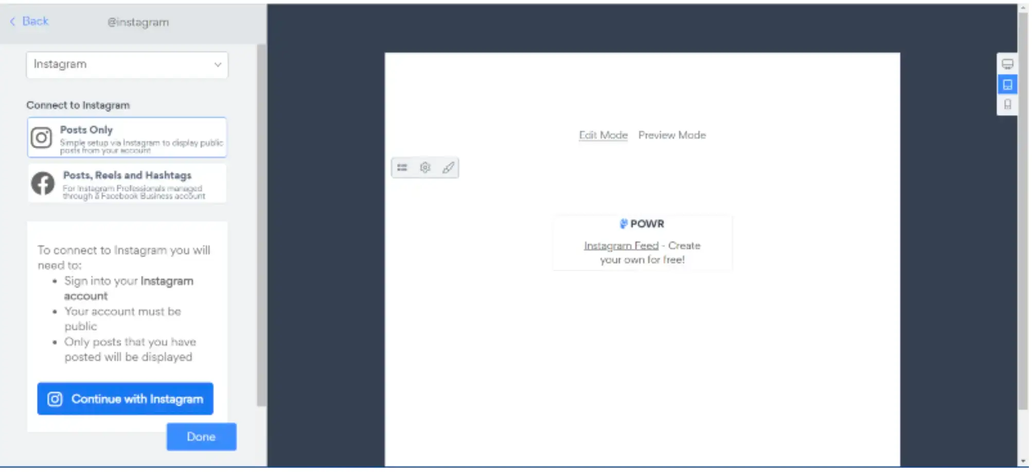 powr-instagram-feed-connect-feed-screen