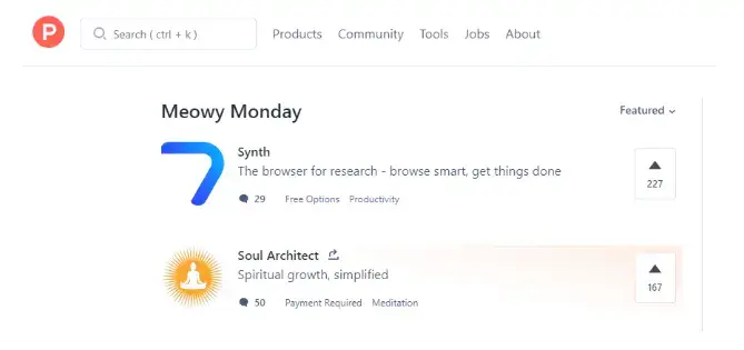 product-hunt-homepage