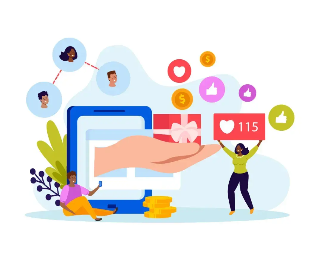 referral-program-flat-background