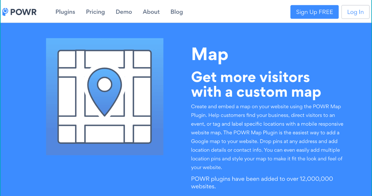 screenshot for power plugin map