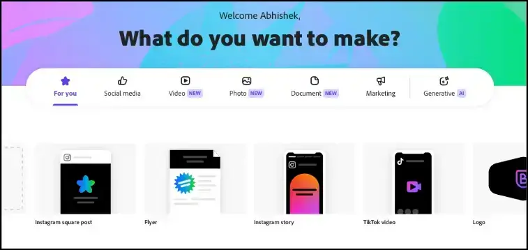 screenshot-adobe-express-homepage