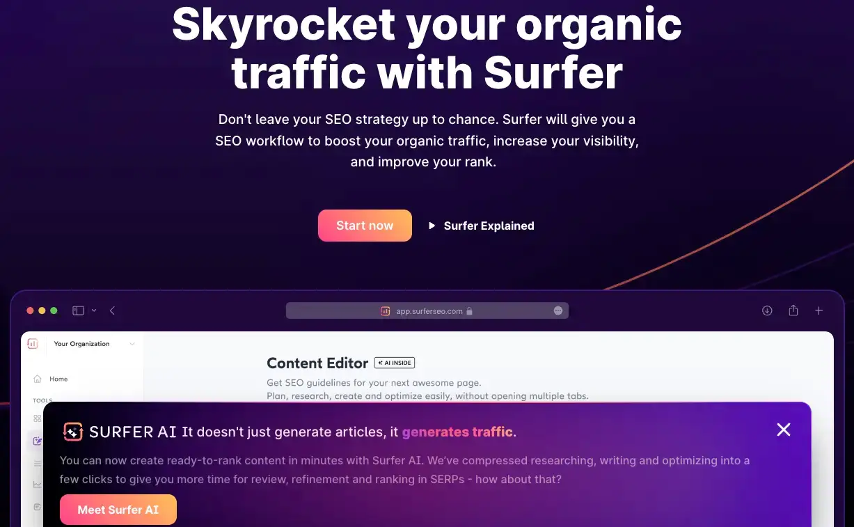 surfer-seo-homepage-screenshot
