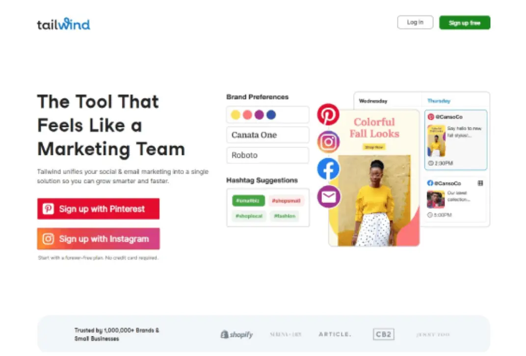 tailwind sign up page