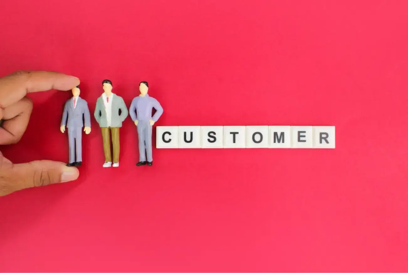 three-types-of-customers-with-the-word-customer-on-a-red-background
