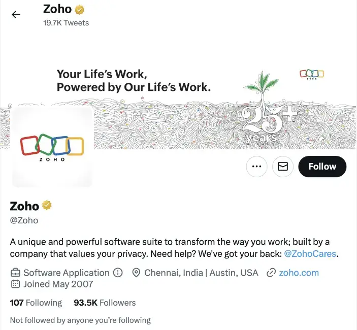 zoho-twitter-page